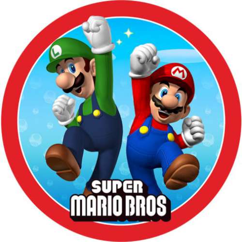 Super Mario Brothers Edible Icing Image - Click Image to Close